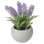 Levanduľa MagicHome, 17 cm, v cementovom črepníku, umelá