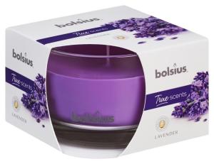 Vonná sviečka Bolsius Jar True Scents 63/90 mm, levanduľa