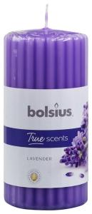 Vonná sviečka Bolsius Pillar True Scents 120/60 mm, levanduľa