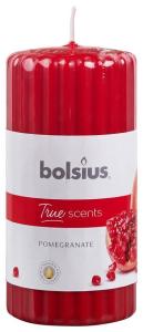 Vonná sviečka Bolsius Pillar True Scents 120/60 mm, granátové jablko
