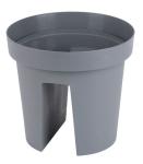 Kvetináč na zábradlie GDA Modern Railing 113 – 25,5x28 cm, sivý