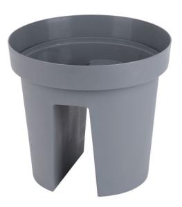 Kvetináč na zábradlie GDA Modern Railing 113 – 25,5x28 cm, sivý