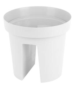 Kvetináč na zábradlie GDA Modern Railing 113 – 25,5x28 cm, biely