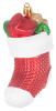 Ozdoba na vianočný stromček sada, 3 ks, 11 cm, ponožky, červené