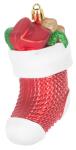 Ozdoba na vianočný stromček sada, 3 ks, 11 cm, ponožky, červené