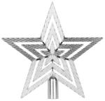 Ozdoba na vianočný stromček 19,5 cm, hviezda, strieborná