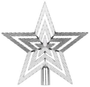 Ozdoba na vianočný stromček 19,5 cm, hviezda, strieborná