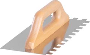 Hladítko Premium, 270x130 mm, e12, rovné, nerez, drev. rúčka