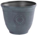 Zelený kvetináč Strend Pro, efekt kovu, 30 cm