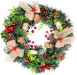 Veniec na dvere MagicHome, čečina a mašle, 41 cm