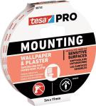 Obojstranná lepiaca páska tesa Mounting PRO na tapety a omietky, 19 mm, L-5 m