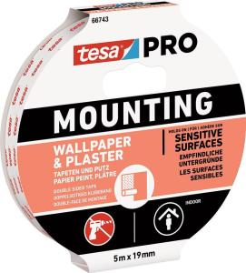 Obojstranná lepiaca páska tesa Mounting PRO na tapety a omietky, 19 mm, L-5 m