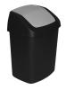 Kôš na odpadky Curver SWING BIN, 15L, 24,8x30,6x41,8 cm, čierny/sivý