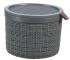 Košík s vekom Curver JUTE ROUND, 2 l, tmavosivý, 17×13 cm