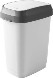 Kôš na odpadky KIS Dual Swing M, 25L, biely, 37,5x26x48,5 cm