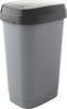 Kôš na odpadky KIS Dual Swing L, 50L, sivý, 42x30,5x60 cm