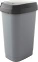 Kôš na odpadky KIS Dual Swing L, 50L, sivý, 42x30,5x60 cm