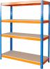 Regál Racks RAT60 HD – kovový, 4 police, 180x180x60 cm, 600 kg/polica