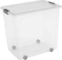 Box s vekom KIS W Box XL, 78 l, priesvitný, s kolieskami