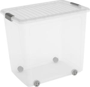 Box s vekom KIS W Box XL, 78 l, priesvitný, s kolieskami