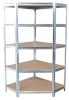 Regál Racks RAT80 – rohový, kovový, 5 políc, 180x90x40 cm, 150 kg/polica