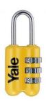 Zámok Yale YP2/23/128/1 – cestovný visiaci zámok, žltý