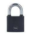 Zámok Yale Y111B/38/121/1 – visiaci železný zámok, čierny, 38 mm