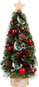 Vianočný stromček na podstavci, s hviezdou, 18x40 cm