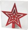 Červená hviezda MagicHome – vianočná ozdoba, 20 cm