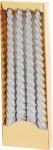 Strieborné špirálové sviečky MagicHome, 25 cm, balenie 4 ks