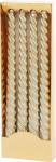 Špirálové sviečky MagicHome, šampanské, 25 cm, balenie 4 ks