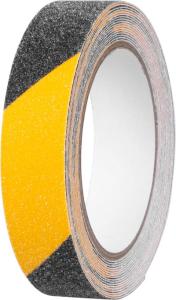 Protišmyková páska 25 mm x 5 m, čierno/žltá, extra odolná