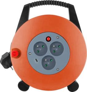 Predlžovací kábel na bubne Strend Pro, 10 m, 3x 16 A, USB-C