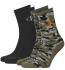 CALVIN KLEIN - 2PACK monogram army green ponožky