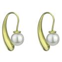 Marc Malone Pozlátené náušnice s umelou perlou Jennifer White Earrings MCE24025G