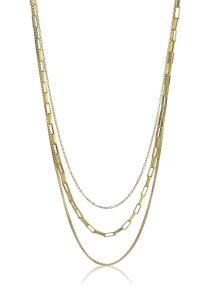Marc Malone Trojitý pozlátený náhrdelník Francesca Gold Necklace MCN24014G