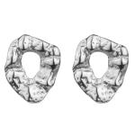 Marc Malone Dizajnové oceľové náušnice Haisley Silver Earrings MCE24014S