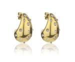 Marc Malone Pozlátené náušnice Tear Drop Adley Gold Earrings MCE24045G