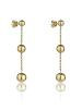Marc Malone Pozlátené visiace náušnice Alison Gold Earrings MCE24001G