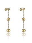 Marc Malone Pozlátené visiace náušnice Alison Gold Earrings MCE24001G