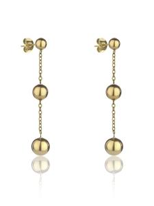 Marc Malone Pozlátené visiace náušnice Alison Gold Earrings MCE24001G