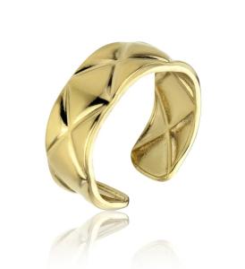 Marc Malone Pozlátený otvorený prsteň Eliza Gold Ring MCR23014G