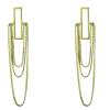 Marc Malone Krásne pozlátené visiace náušnice Ryan Gold Earrings MCE24028G