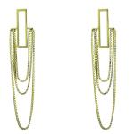 Marc Malone Krásne pozlátené visiace náušnice Ryan Gold Earrings MCE24028G