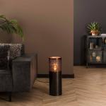 Stojacia lampa Narabi, výška 60 cm, čierno-niklová, kov