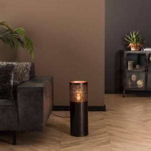 Stojacia lampa Narabi, výška 60 cm, čierno-niklová, kov