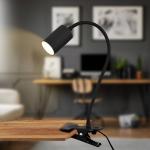 LED svietidlo Fleks, čierne, flexibilné, kovové