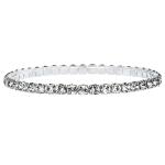 CRYSTalp Elastický tenisový náramok s čírymi kryštálmi Aura 22270.CRY.E