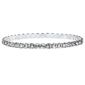 CRYSTalp Elastický tenisový náramok s čírymi kryštálmi Aura 22270.CRY.E