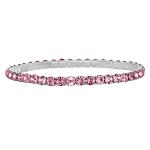 CRYSTalp Elastický tenisový náramok s ružovými kryštálmi Aura 22270.LRO.E